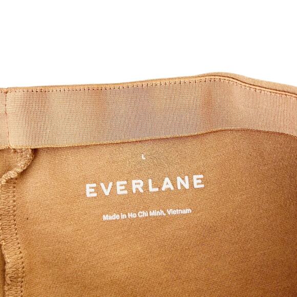 Everlane Tan The Dream Kick Flare Pull On Pants Sz L - Picture 3 of 6